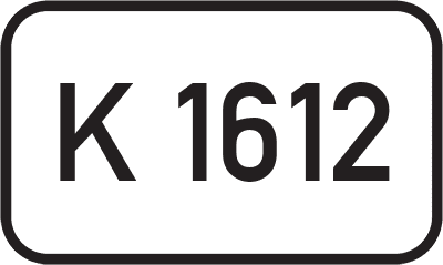 Straßenschild Kreisstraße K 1612