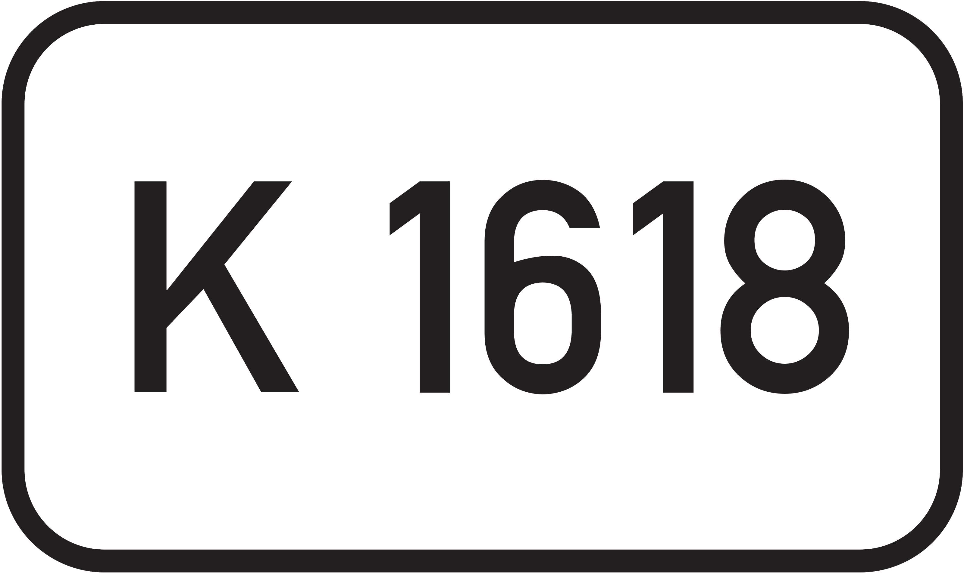 Straßenschild Kreisstraße K 1618