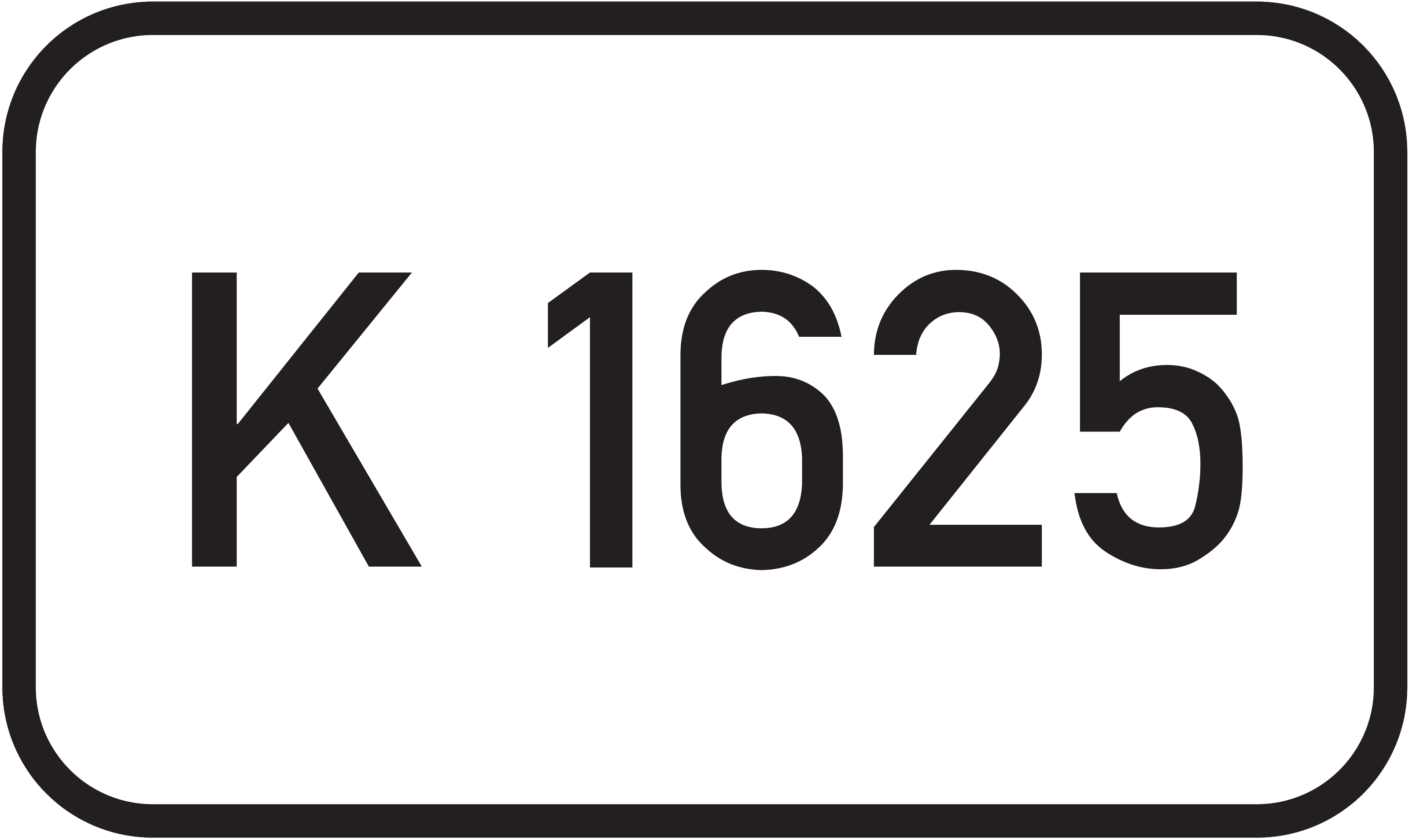 Straßenschild Kreisstraße K 1625