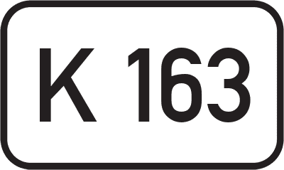 Straßenschild Kreisstraße K 163