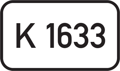 Straßenschild Kreisstraße K 1633