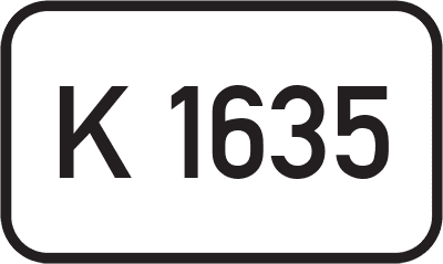 Straßenschild Kreisstraße K 1635
