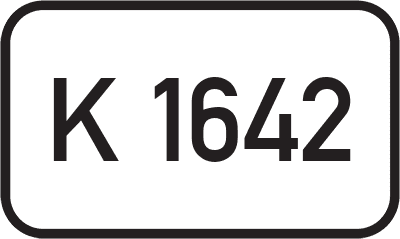 Straßenschild Kreisstraße K 1642