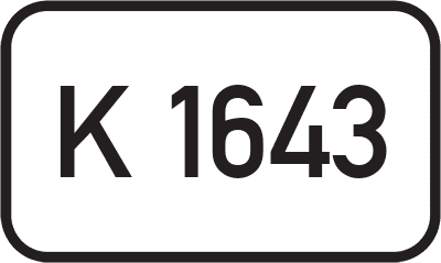 Straßenschild Kreisstraße K 1643