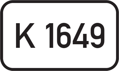 Straßenschild Kreisstraße K 1649