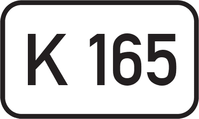 Straßenschild Kreisstraße K 165