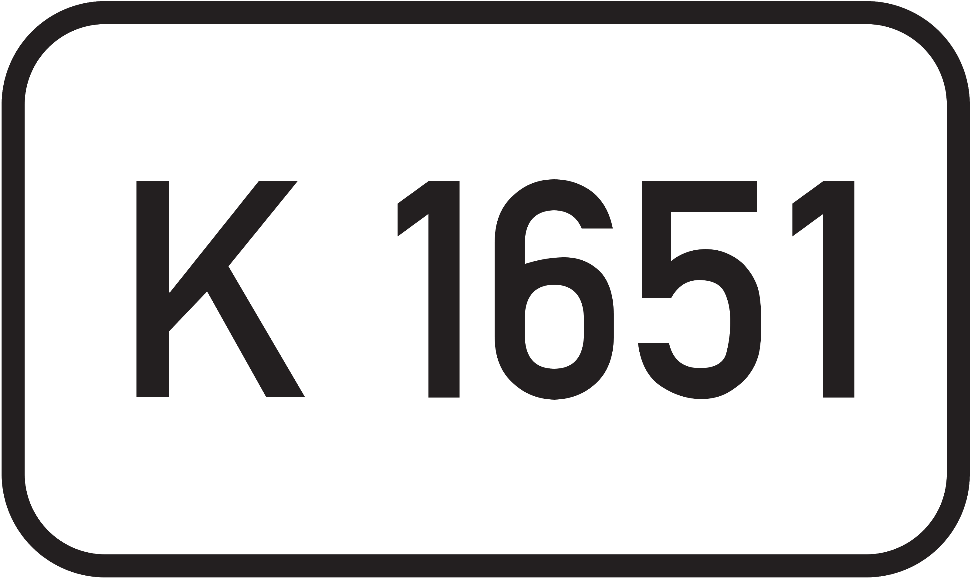 Straßenschild Kreisstraße K 1651