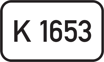 Straßenschild Kreisstraße K 1653