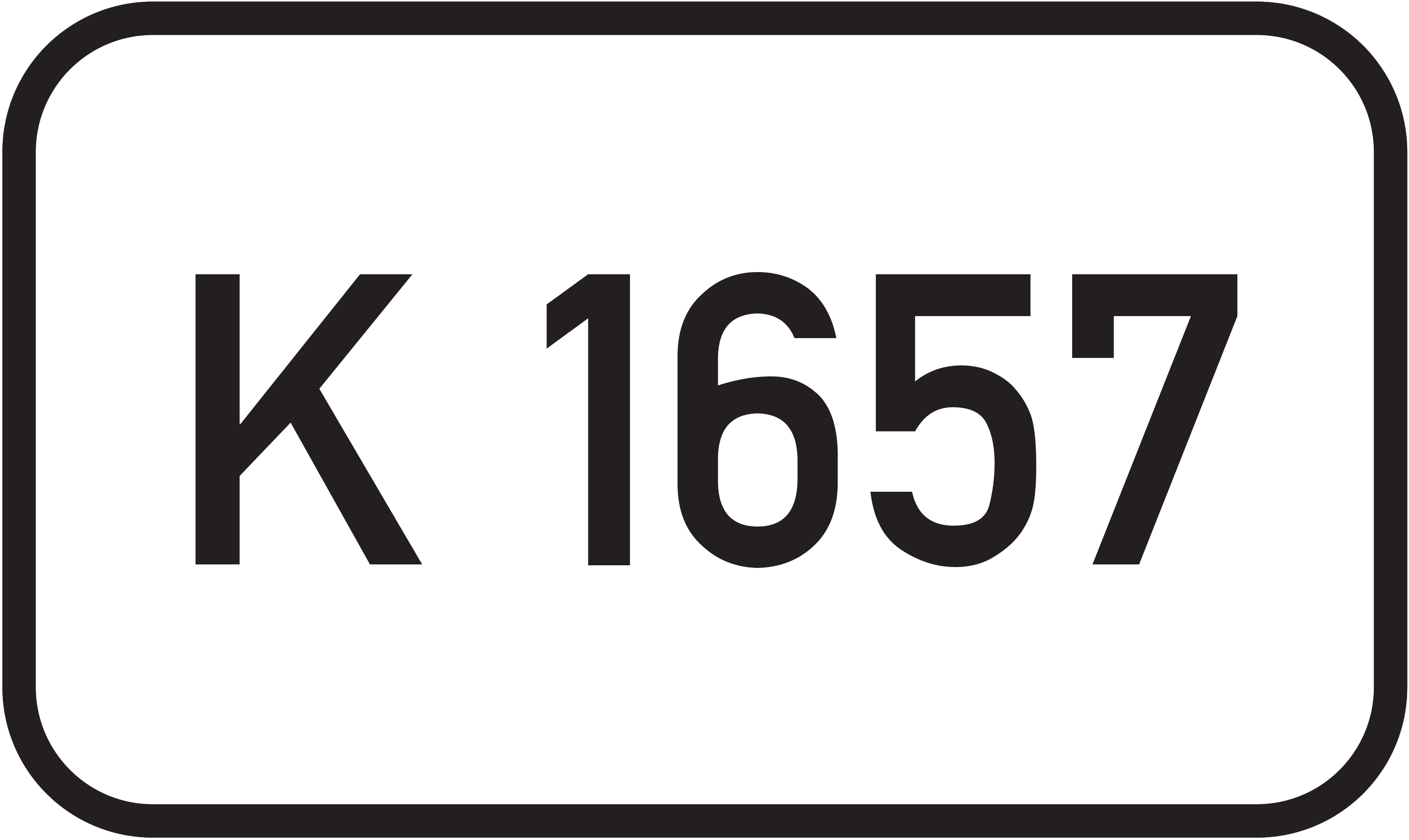 Straßenschild Kreisstraße K 1657