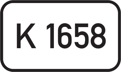 Straßenschild Kreisstraße K 1658