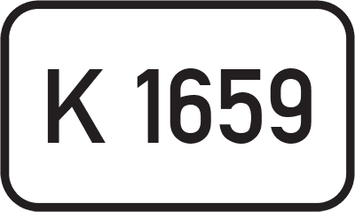 Straßenschild Kreisstraße K 1659