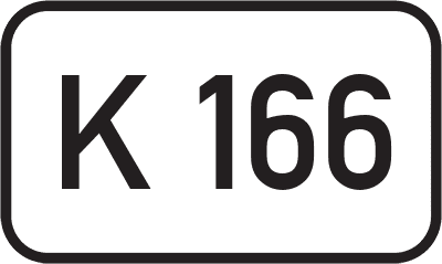 Straßenschild Kreisstraße K 166
