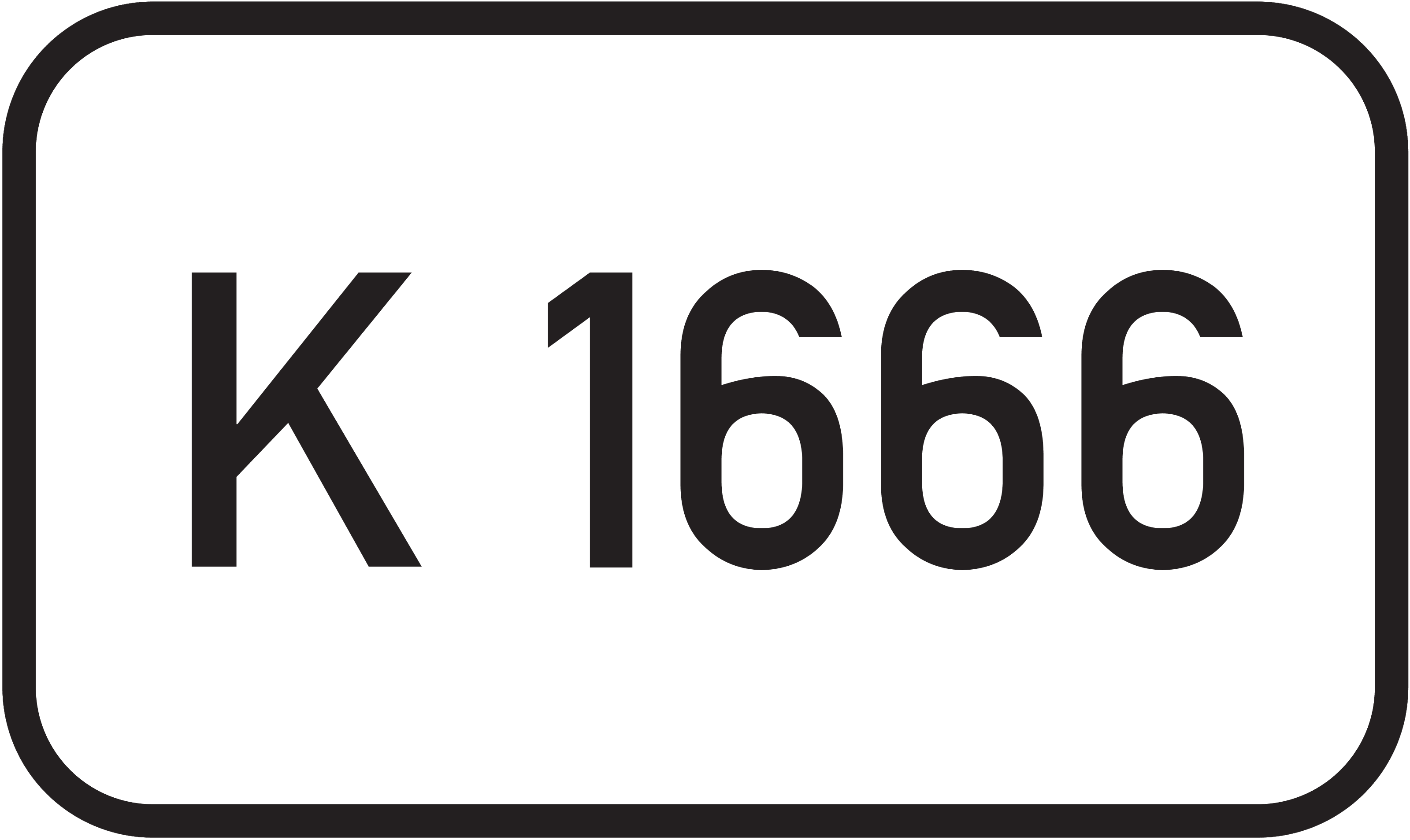 Straßenschild Kreisstraße K 1666
