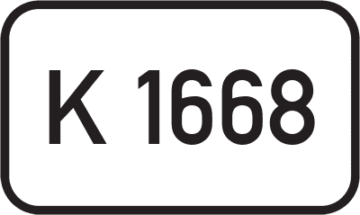 Straßenschild Kreisstraße K 1668