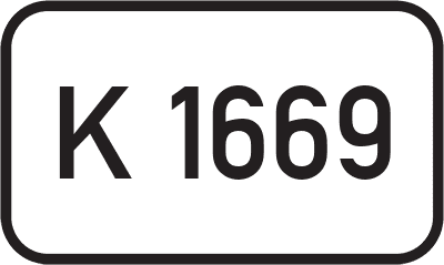 Straßenschild Kreisstraße K 1669