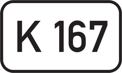 Straßenschild Kreisstraße K 167