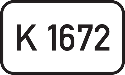 Straßenschild Kreisstraße K 1672