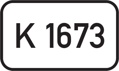 Straßenschild Kreisstraße K 1673