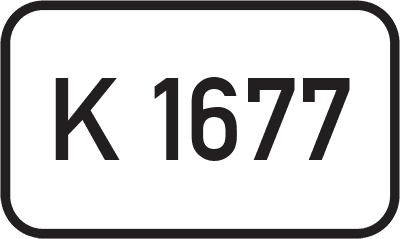 Straßenschild Kreisstraße K 1677