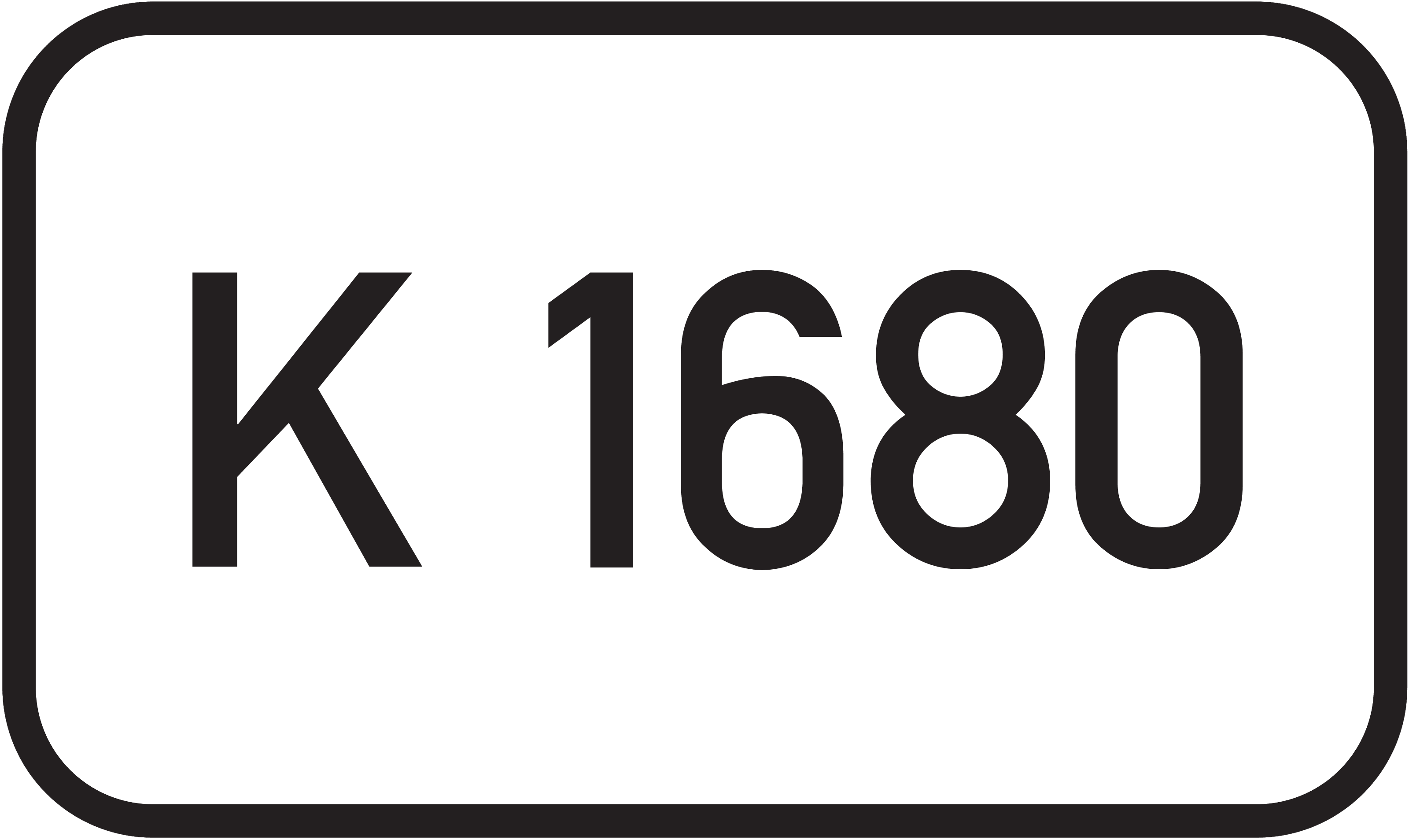 Straßenschild Kreisstraße K 1680