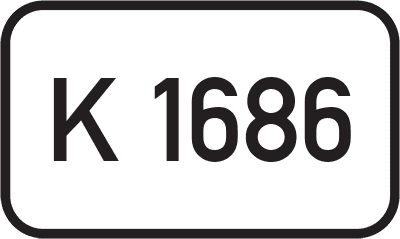 Straßenschild Kreisstraße K 1686