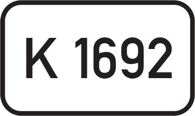 Straßenschild Kreisstraße K 1692