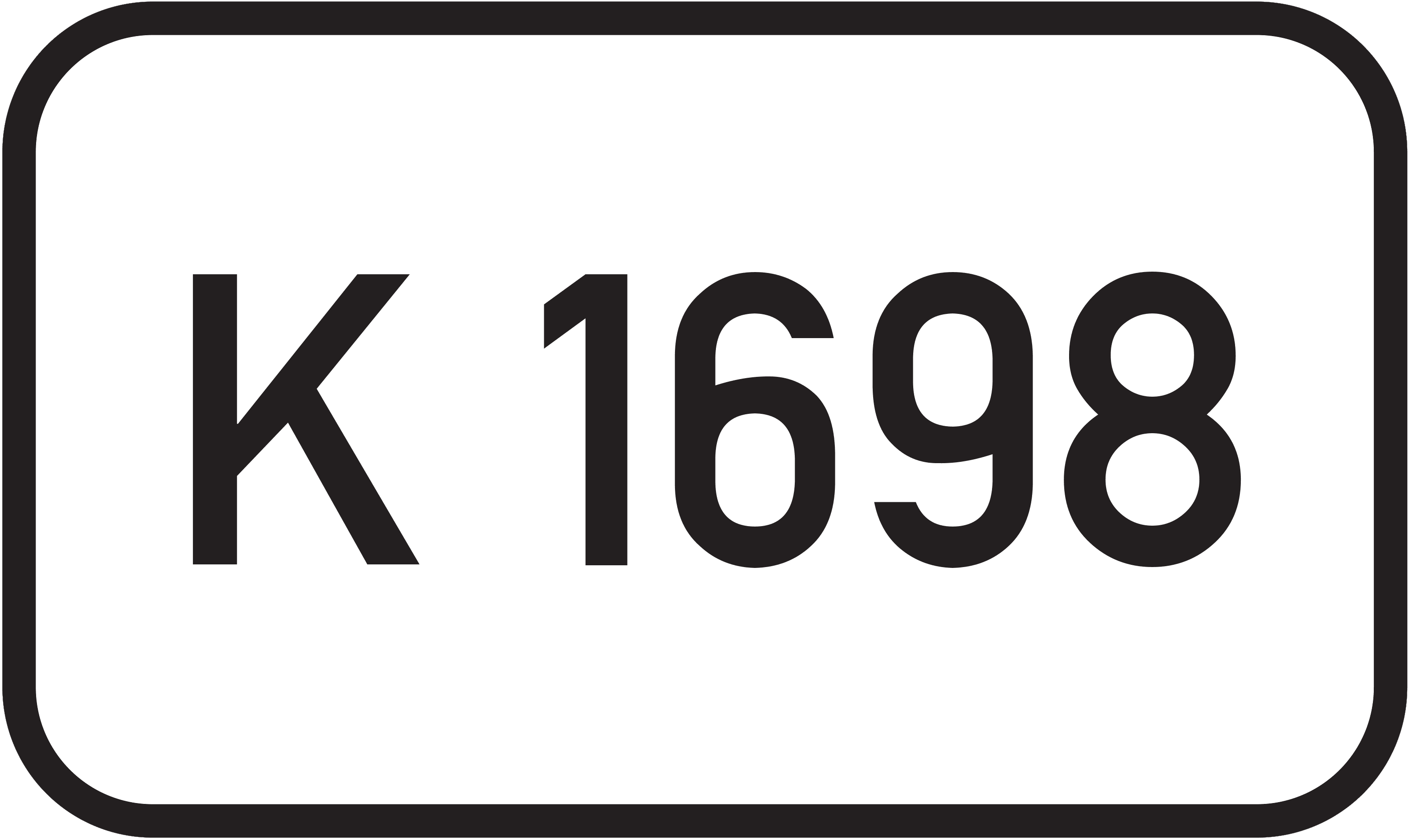 Straßenschild Kreisstraße K 1698