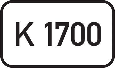 Straßenschild Kreisstraße K 1700