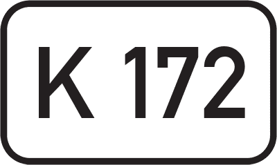 Straßenschild Kreisstraße K 172