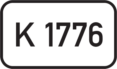 Straßenschild Kreisstraße K 1776