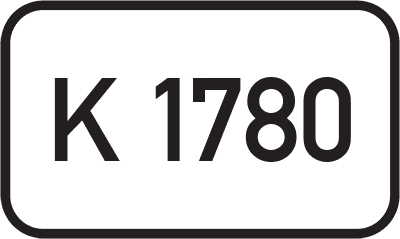 Straßenschild Kreisstraße K 1780