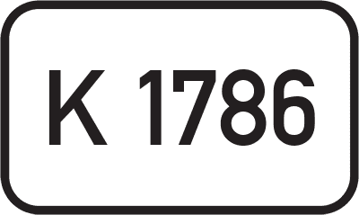 Straßenschild Kreisstraße K 1786