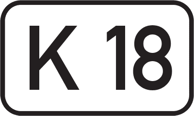 Straßenschild Kreisstraße K 18