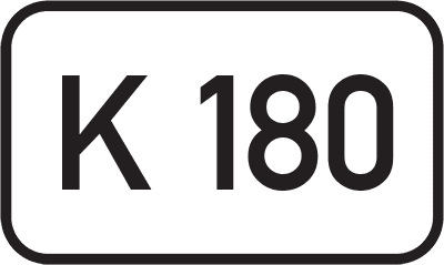 Straßenschild Kreisstraße K 180