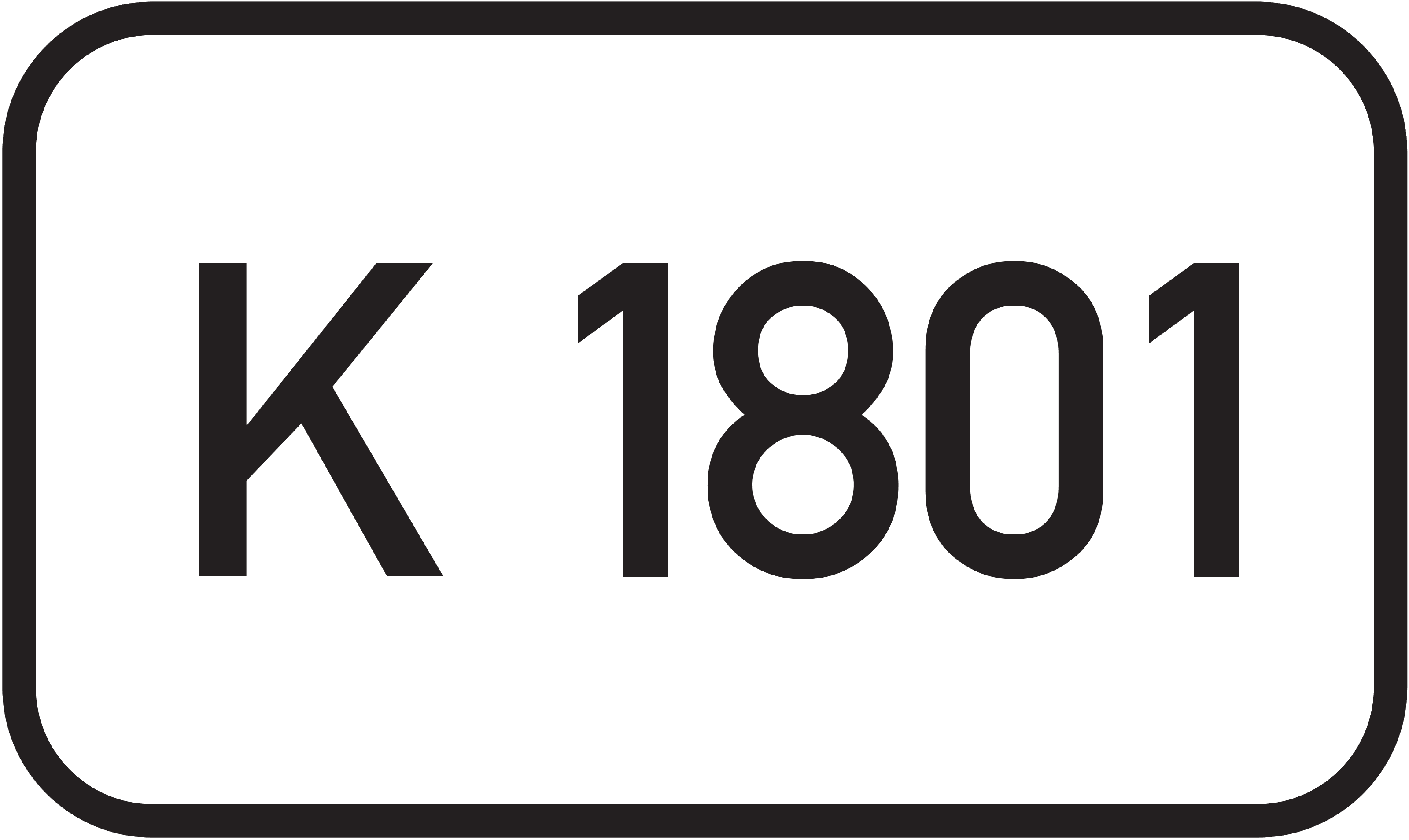 Straßenschild Kreisstraße K 1801