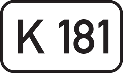 Straßenschild Kreisstraße K 181