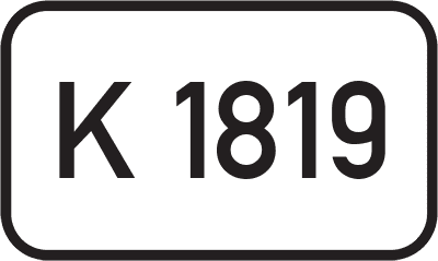 Straßenschild Kreisstraße K 1819
