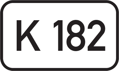 Straßenschild Kreisstraße K 182