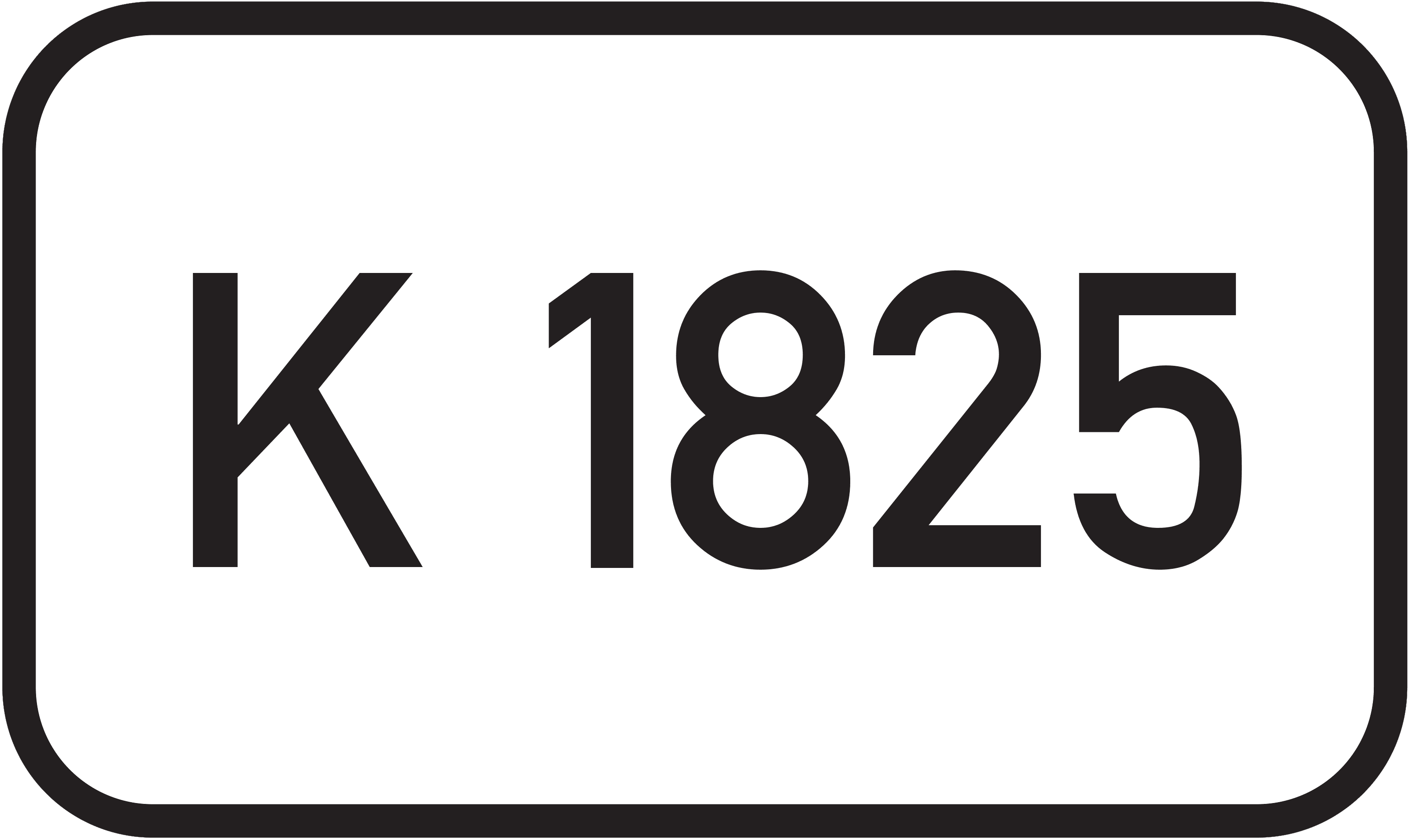Straßenschild Kreisstraße K 1825