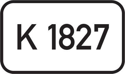 Straßenschild Kreisstraße K 1827