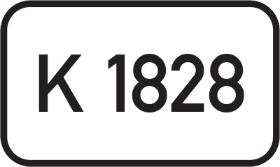 Straßenschild Kreisstraße K 1828