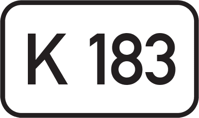 Straßenschild Kreisstraße K 183