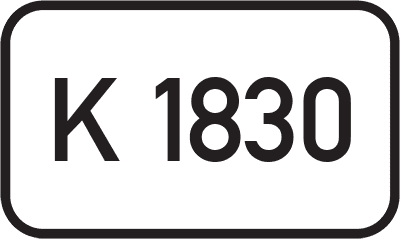 Straßenschild Kreisstraße K 1830