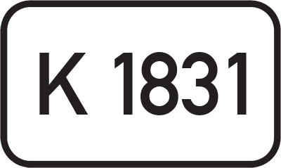 Straßenschild Kreisstraße K 1831
