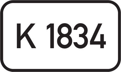 Straßenschild Kreisstraße K 1834
