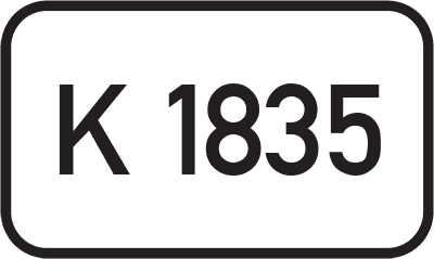 Straßenschild Kreisstraße K 1835