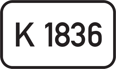 Straßenschild Kreisstraße K 1836