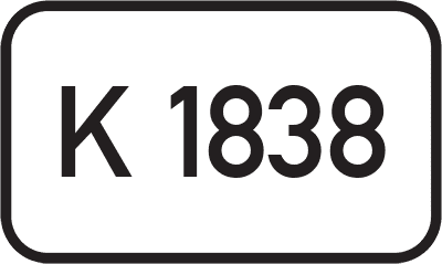 Straßenschild Kreisstraße K 1838
