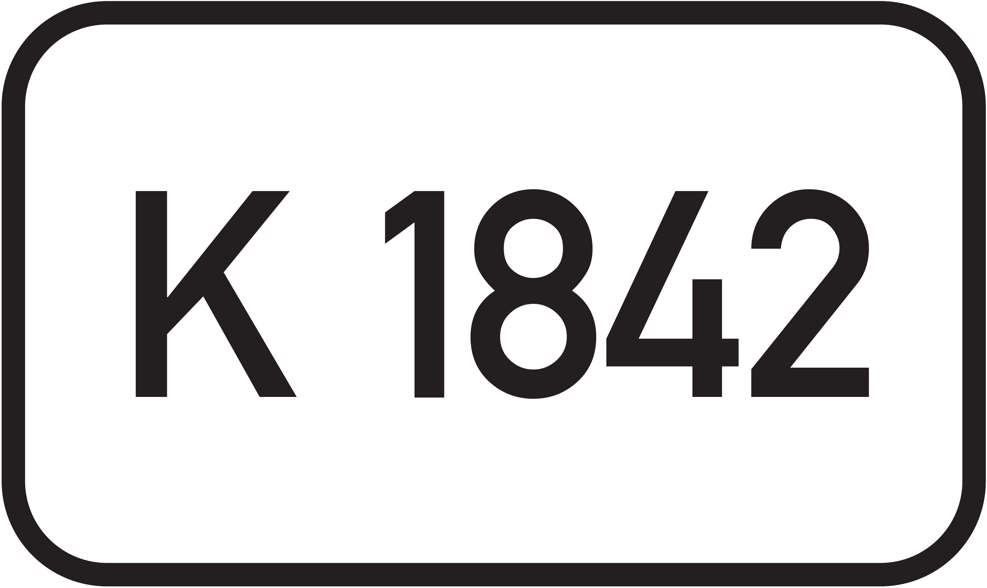 Straßenschild Kreisstraße K 1842