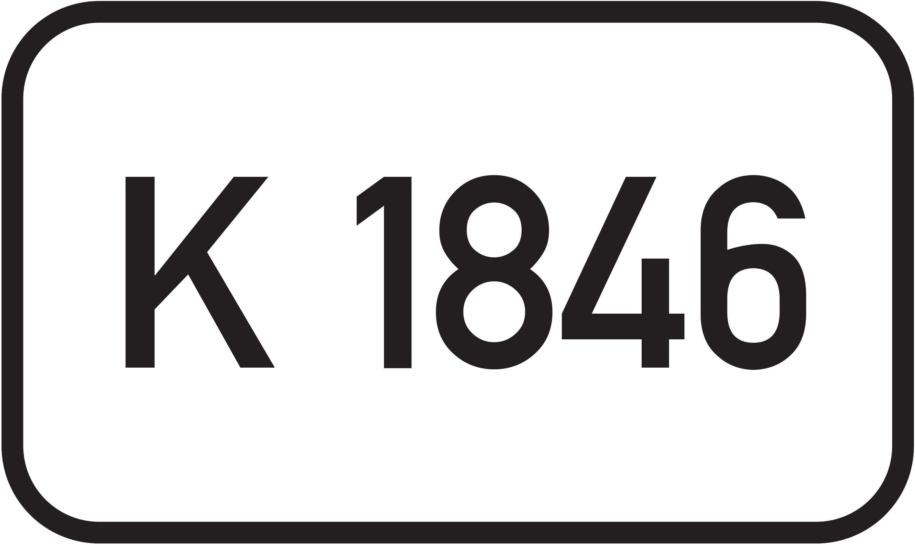 Straßenschild Kreisstraße K 1846